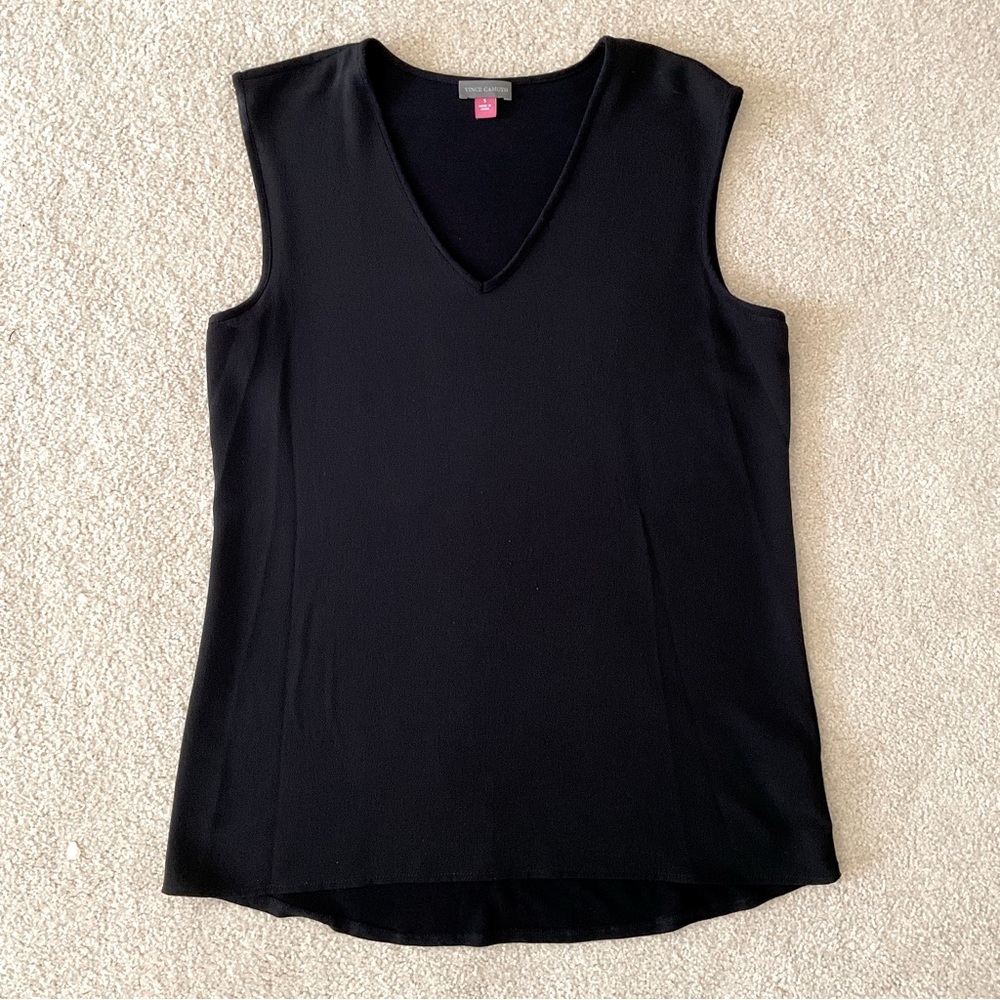 Vince Camuto Sleeveless Black Top, Small